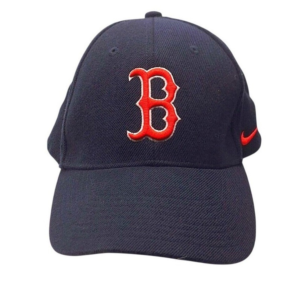 Nike Team Boston Red Sox Navy Blue Adjustable Baseball Hat Embroidered B Logo